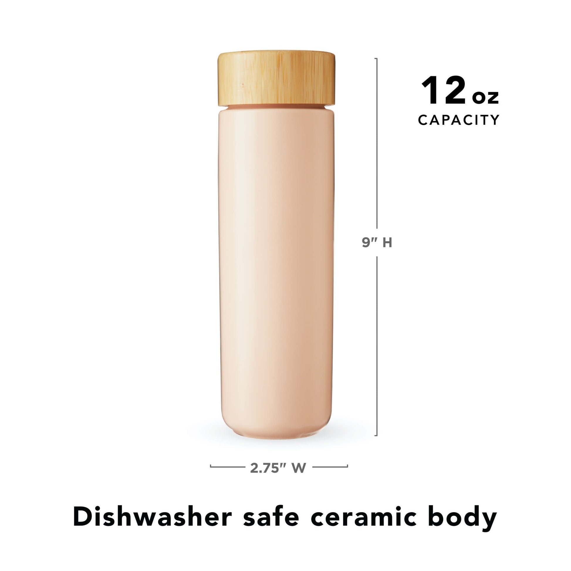 Pinky Up Tatyana Ceramic To-Go Infuser Mug in Coral