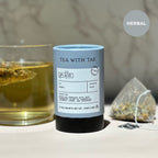 Tea with Tae Spa Bliss Mini Tea Tube (5 tea bags), a compact tube containing five individual tea bags for relaxation.