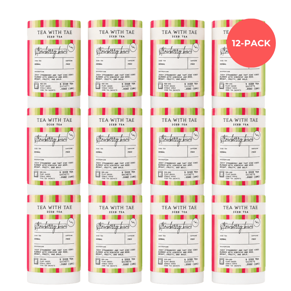 Tea with Tae Strawberry Kiwi Iced Mini Tea Tube (5 iced sachets) Herbal Tea