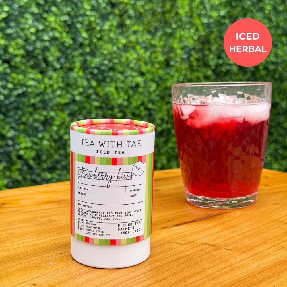 Tea with Tae Strawberry Kiwi Iced Mini Tea Tube (5 iced sachets) Herbal Tea
