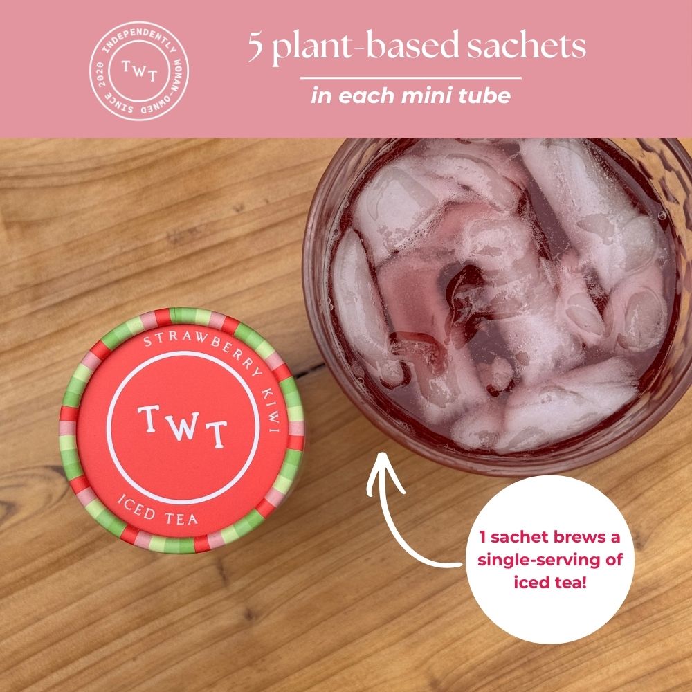 Tea with Tae Strawberry Kiwi Iced Mini Tea Tube (5 iced sachets) Herbal Tea