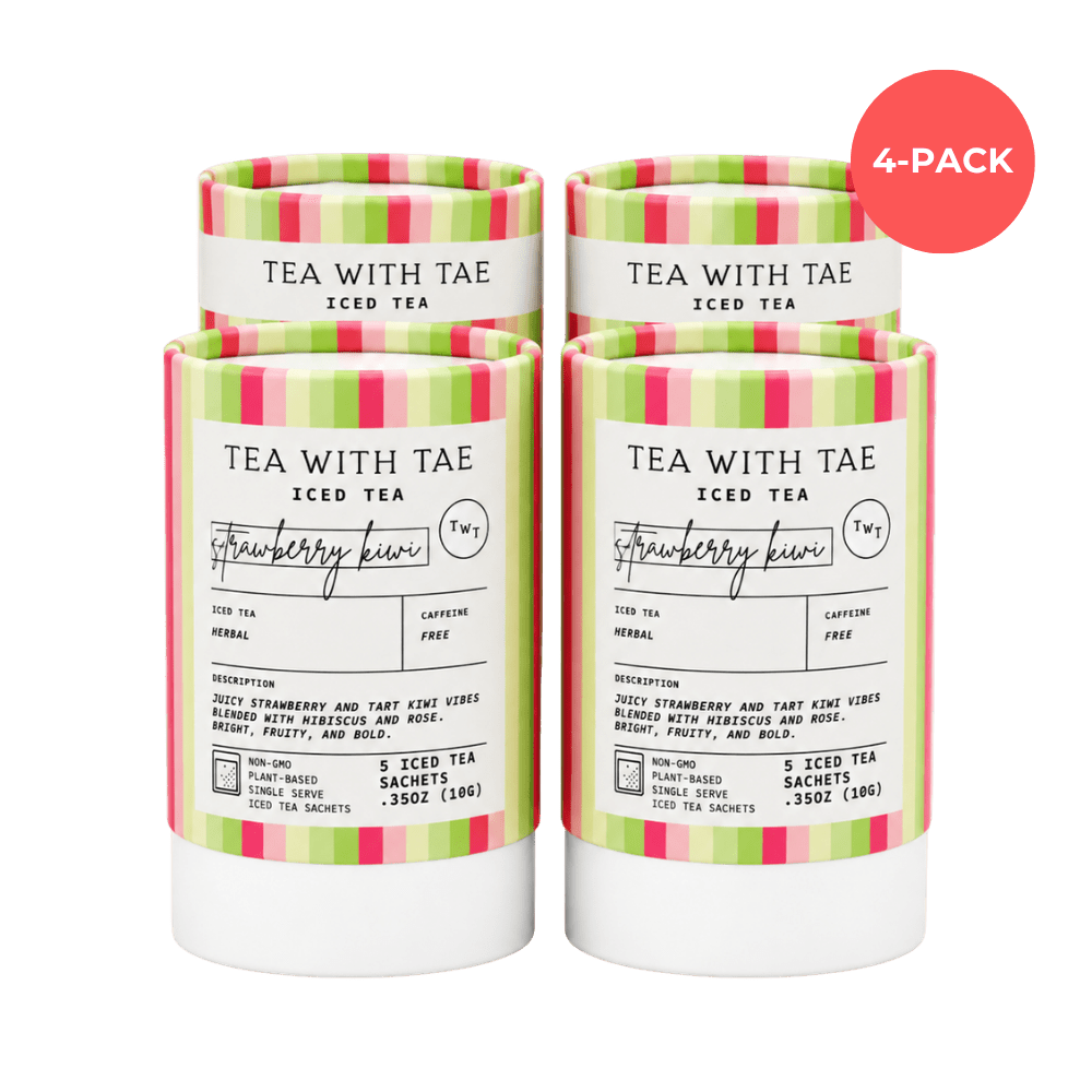 Tea with Tae Strawberry Kiwi Iced Mini Tea Tube (5 iced sachets) Herbal Tea