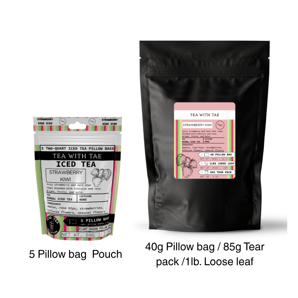 Tea with Tae Strawberry Kiwi Iced Tea Pouch Herbal Tea