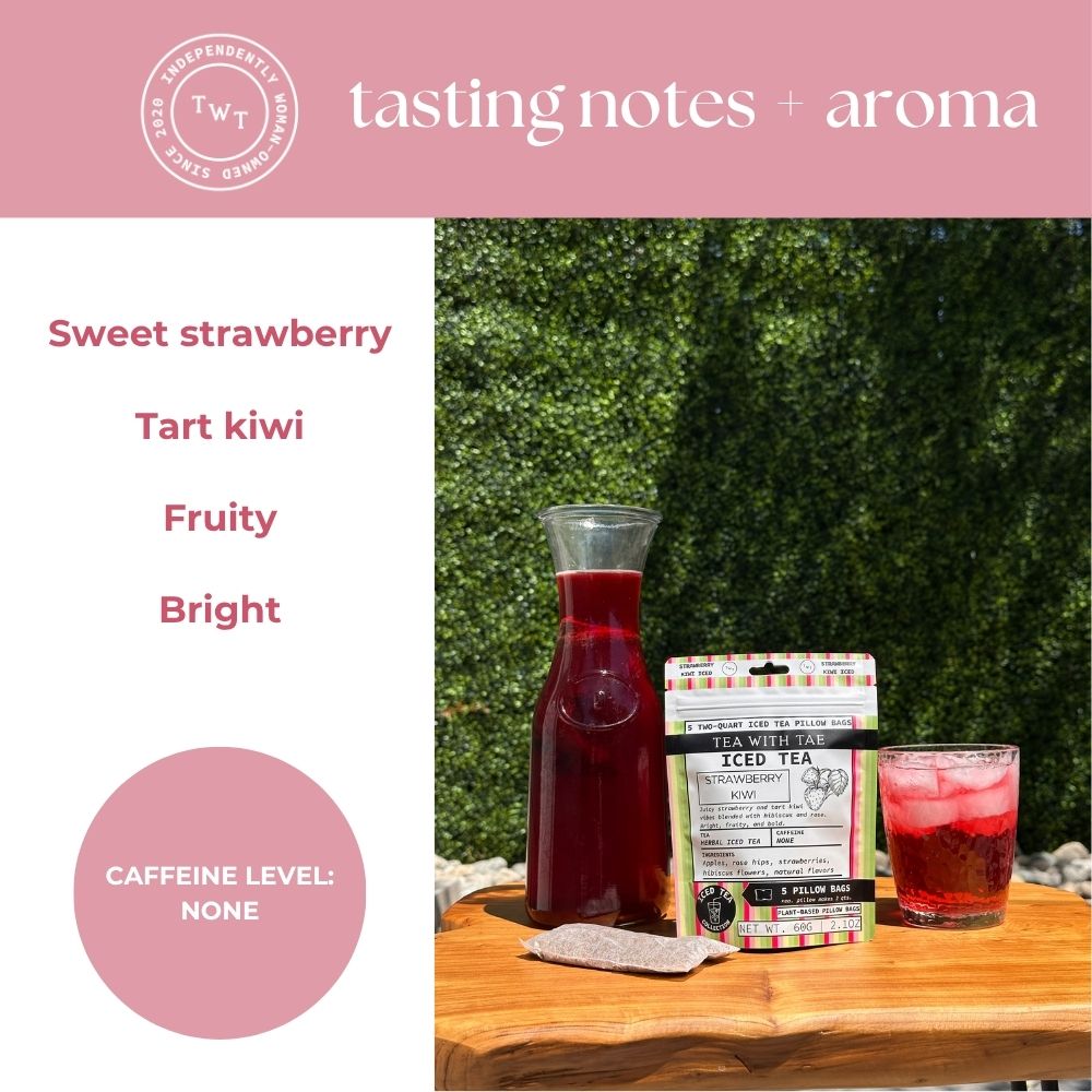 Tea with Tae Strawberry Kiwi Iced Tea Pouch Herbal Tea