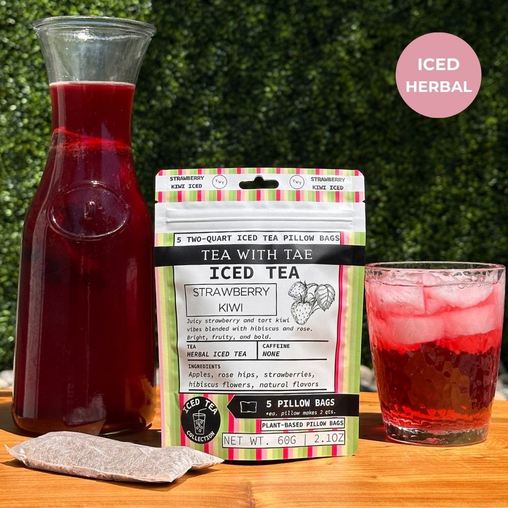 Tea with Tae Strawberry Kiwi Iced Tea Pouch Herbal Tea