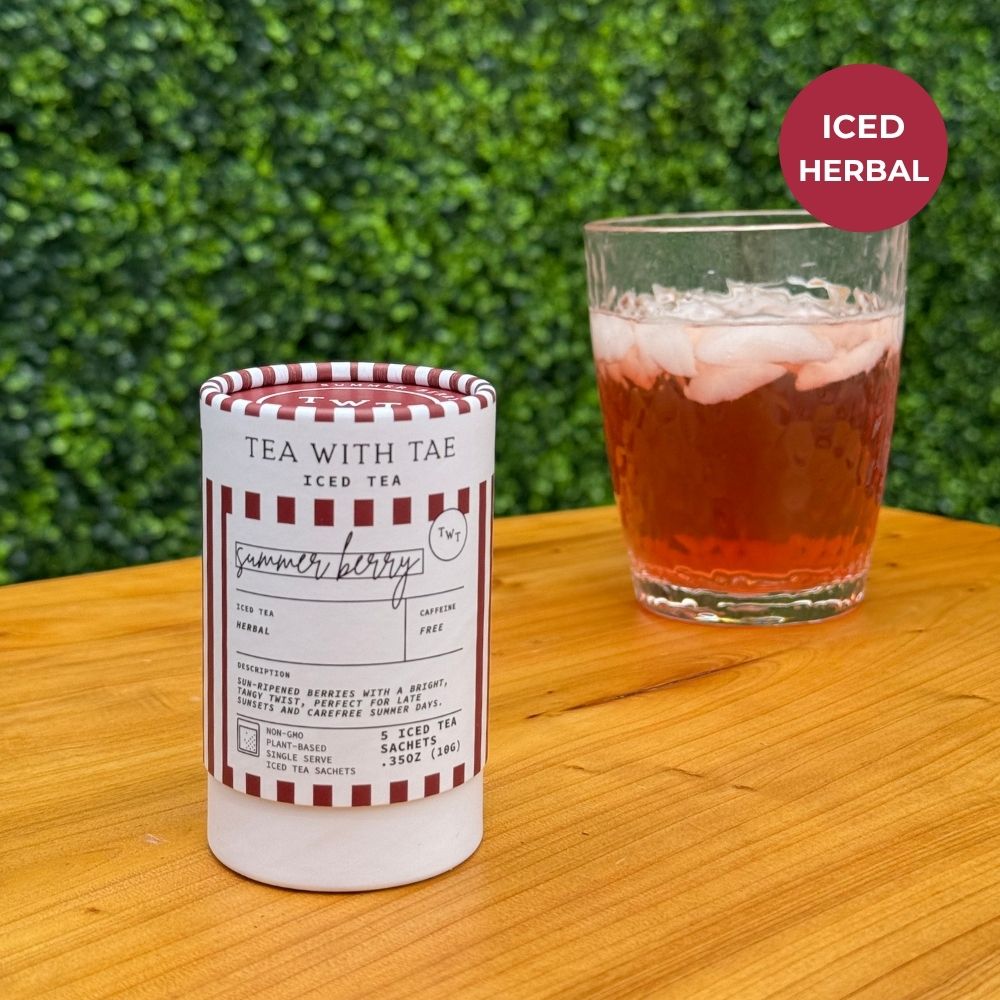 Tea with Tae Summer Berry Iced Mini Tea Tube (5 iced sachets) Herbal Tea