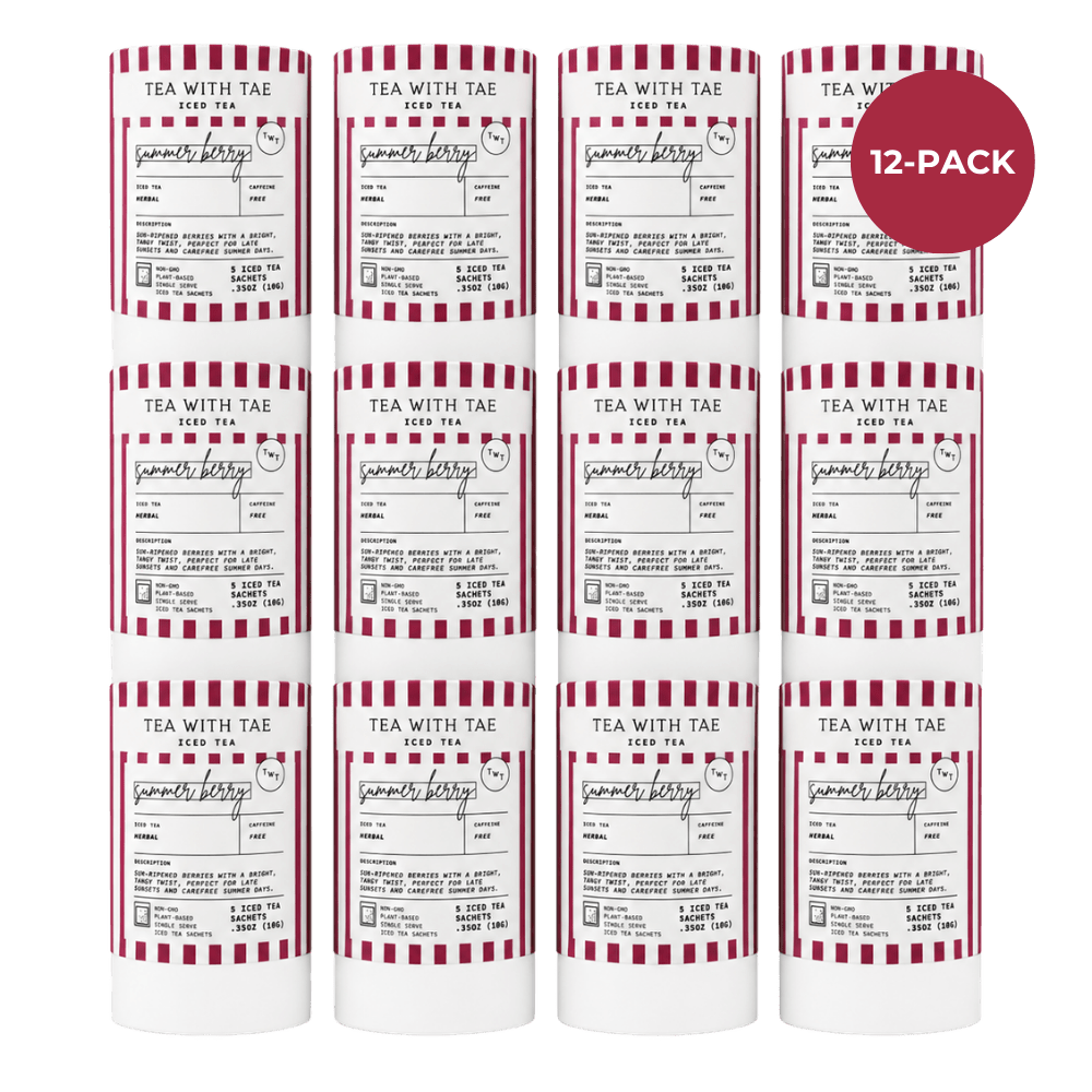 Tea with Tae Summer Berry Iced Mini Tea Tube (5 iced sachets) Herbal Tea