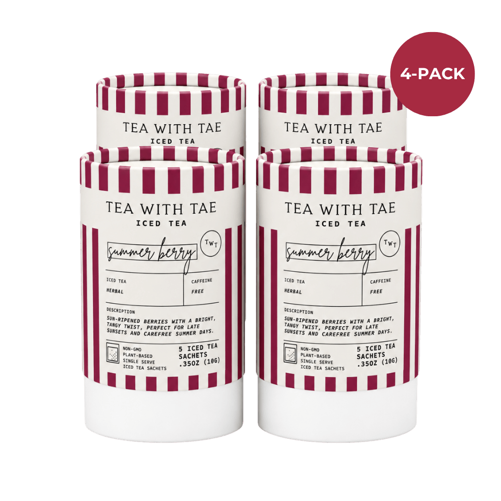 Tea with Tae Summer Berry Iced Mini Tea Tube (5 iced sachets) Herbal Tea