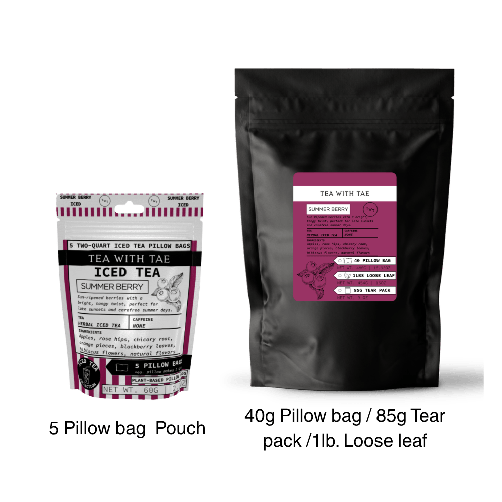 Tea with Tae Summer Berry Iced Tea Pouch Herbal Tea