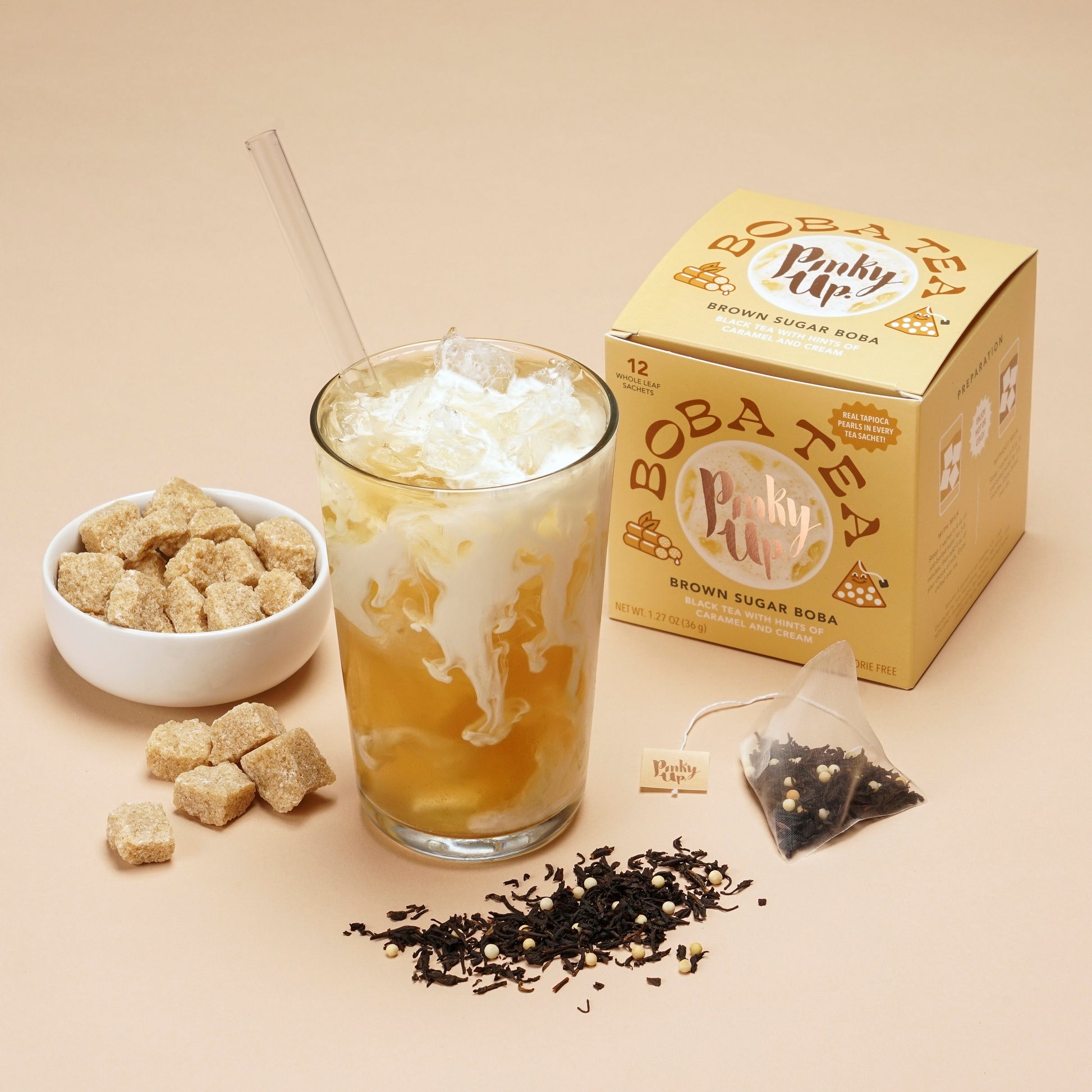 Pinky Up Brown Sugar Boba Tea Sachets