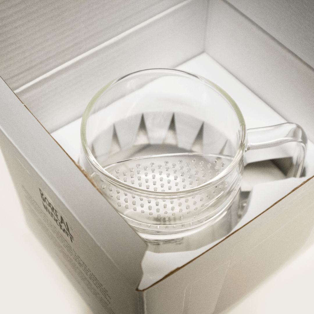 The WALL® Tea Infuser by Nepal Tea, a sleek stainless steel infuser for brewing loose leaf tea