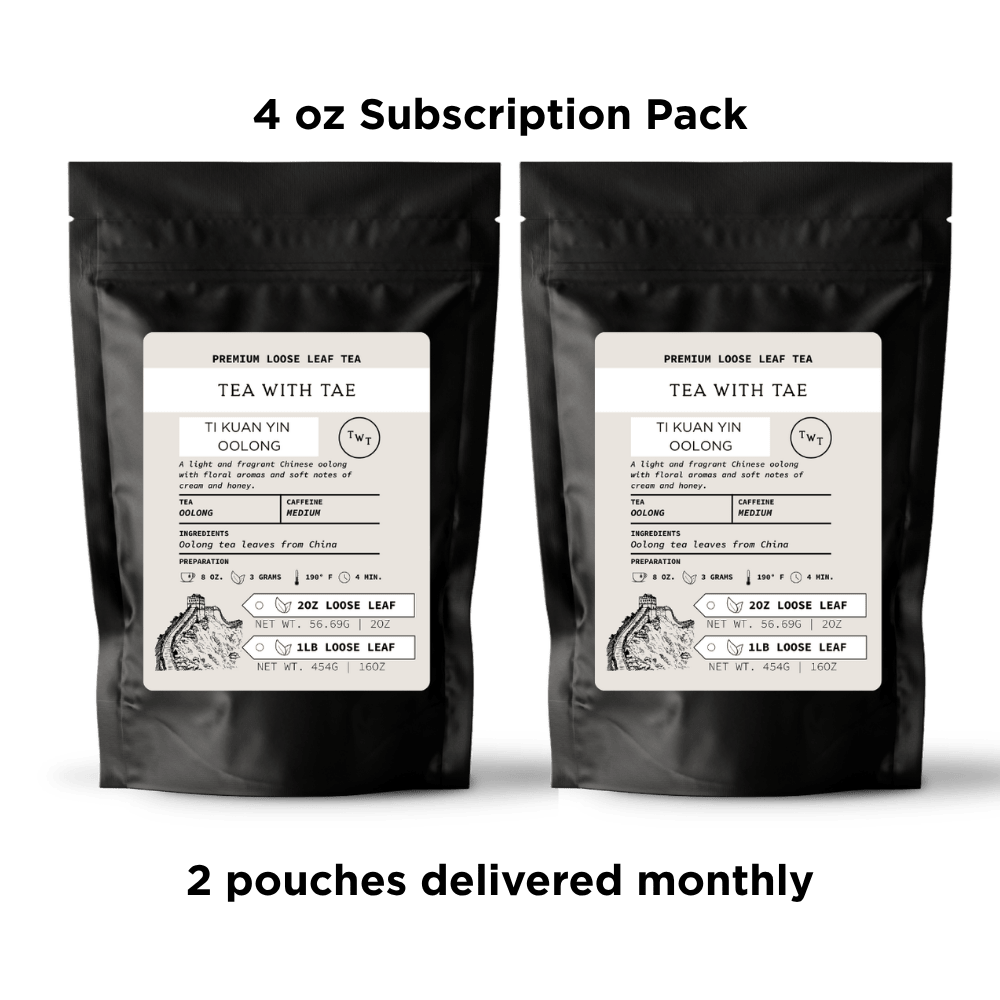 Tea with Tae Ti Kuan Yin Oolong Loose Leaf Tea Pouch (2oz. or 1lb.)