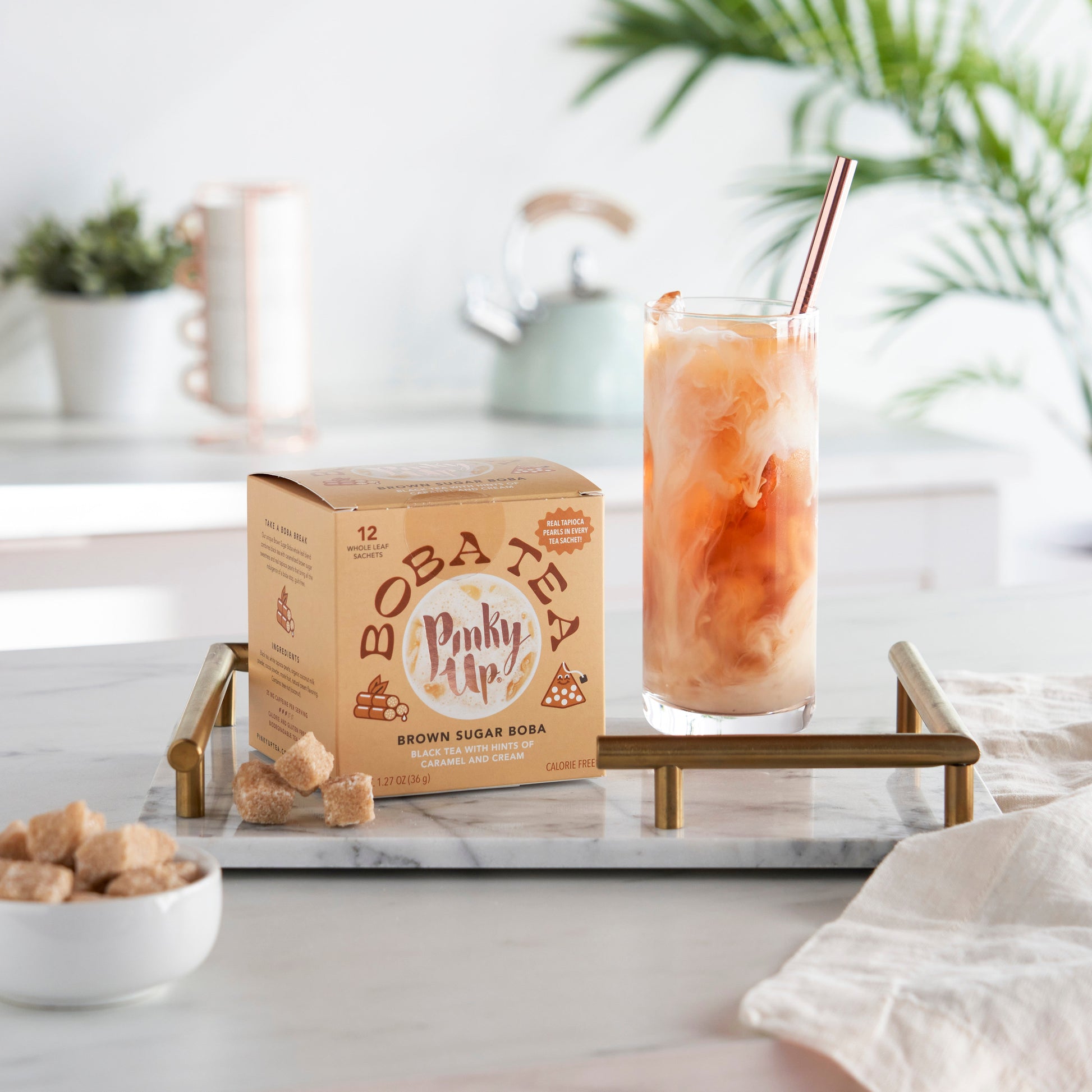 Pinky Up Brown Sugar Boba Tea Sachets