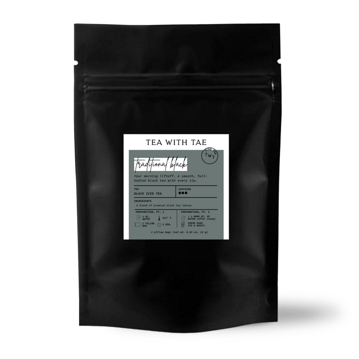 Tea with Tae Traditional Iced Black Tea Sampler Pouch (2 Pillow Bags)