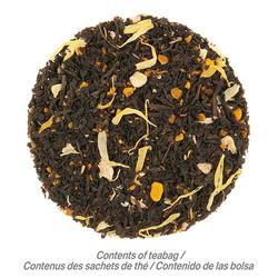 Culinary Teas Organic Turmeric Ginger Peach Black Tea (25 Loose-Leaf Pyramid Teabags Carton)