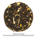 Culinary Teas Organic Turmeric Ginger Peach Black Tea (25 Loose-Leaf Pyramid Teabags Carton)
