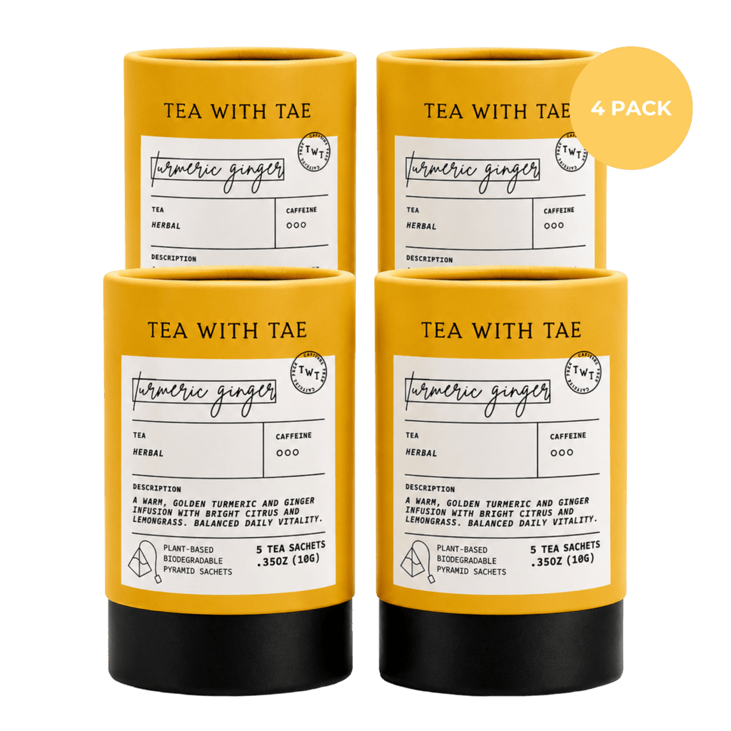 Tea with Tae Turmeric Ginger Mini Tea Tube (5 tea bags) Herbal Tea