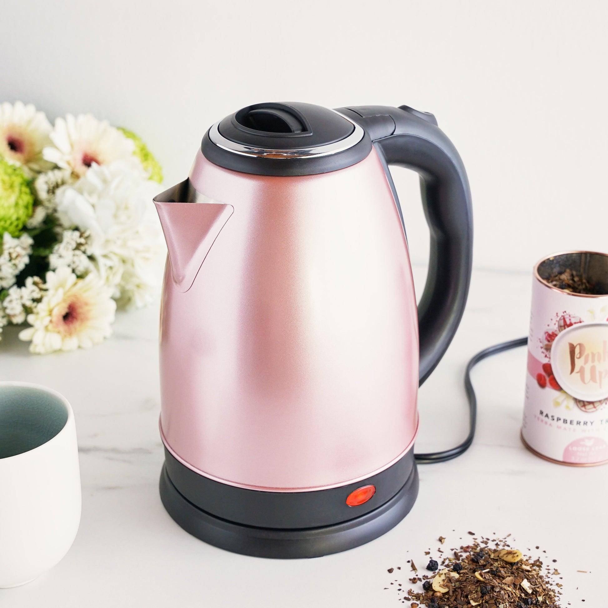 Pinky Up Parker Rose Gold Electric Tea Kettle