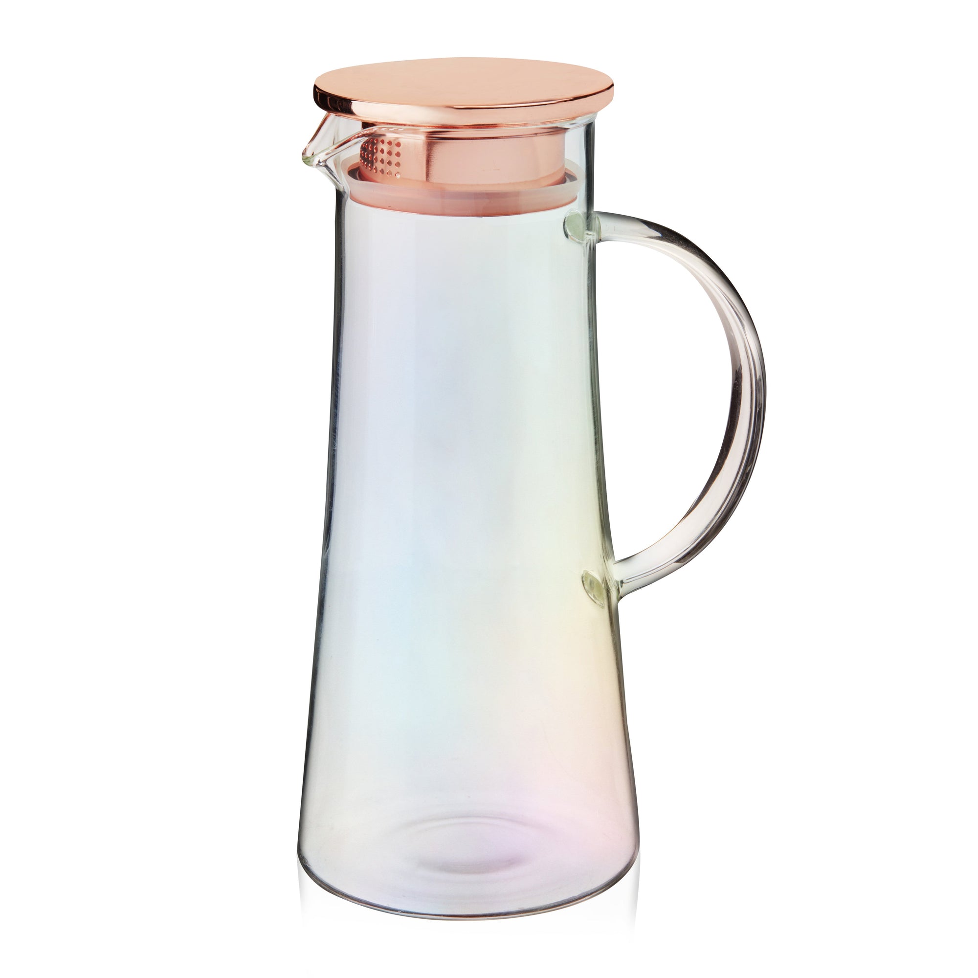 Pinky Up Charlie Iridescent Glass Iced Tea Carafe