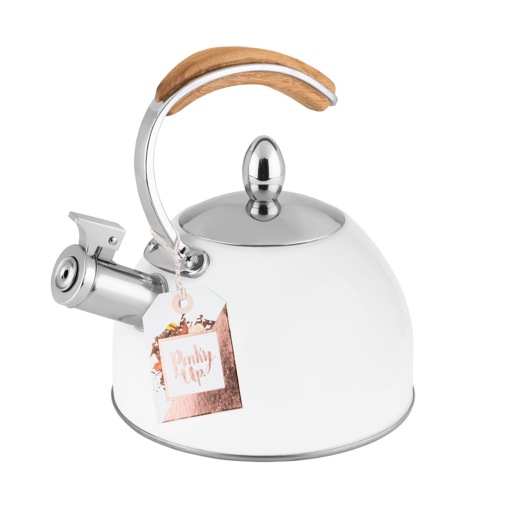 Pinky Up Presley White Tea Kettle