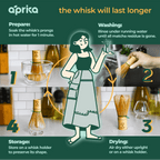 Aprika Life Bamboo Matcha Whisk (100 Prongs)
