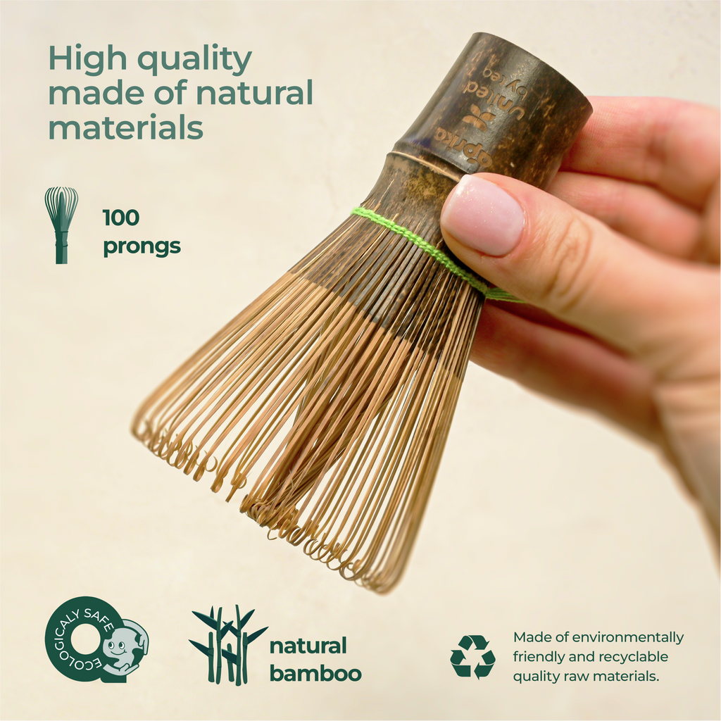 Aprika Life Dark Bamboo Matcha Whisk (100 Prongs)
