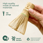 Aprika Life Bamboo Matcha Whisk (100 Prongs)