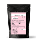Tea with Tae White Peony Loose Leaf Pouch (3oz. Loose Leaf Tea) in a sealed pouch showcasing Bai Mu Dan white tea leaves.