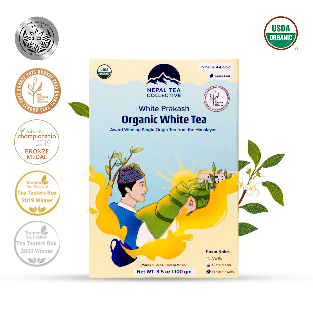 Award-Winning Bundle by Nepal Tea, featuring a selection of premium tea packets displayed on a white background.