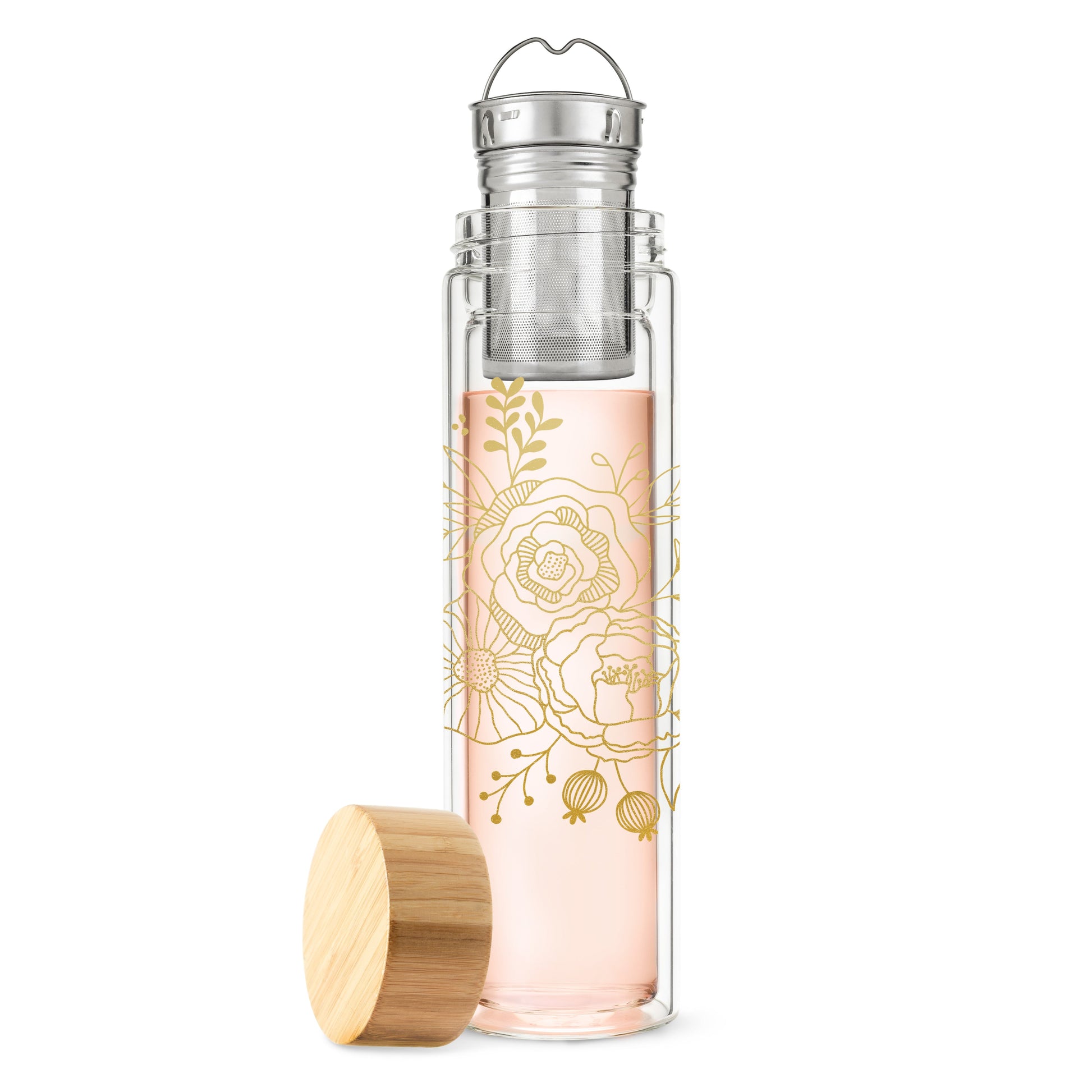 Pinky Up Blair: Bouquet Glass Travel Infuser Mug