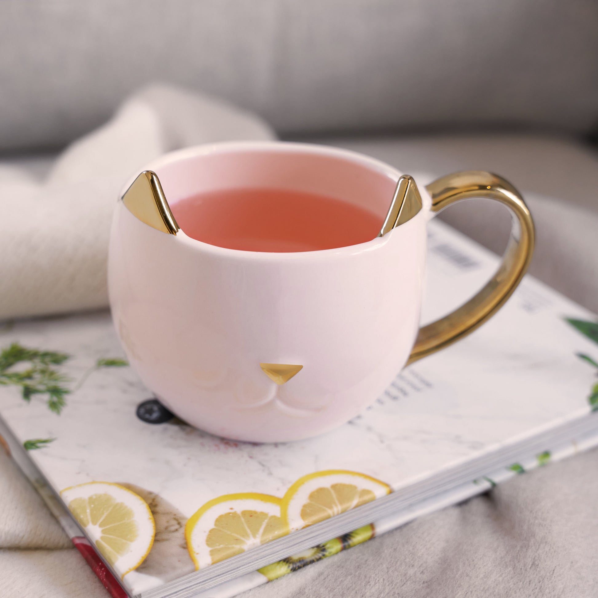 Pinky Up Chloe Pink Cat Mug