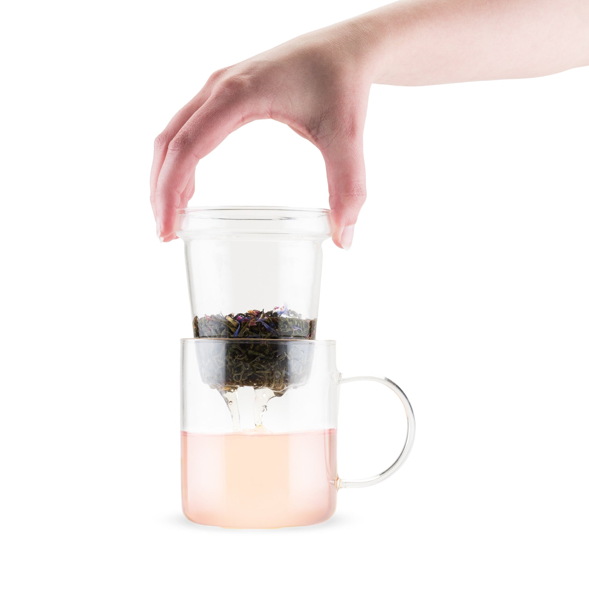 Pinky Up Blake Glass Tea Infuser Mug