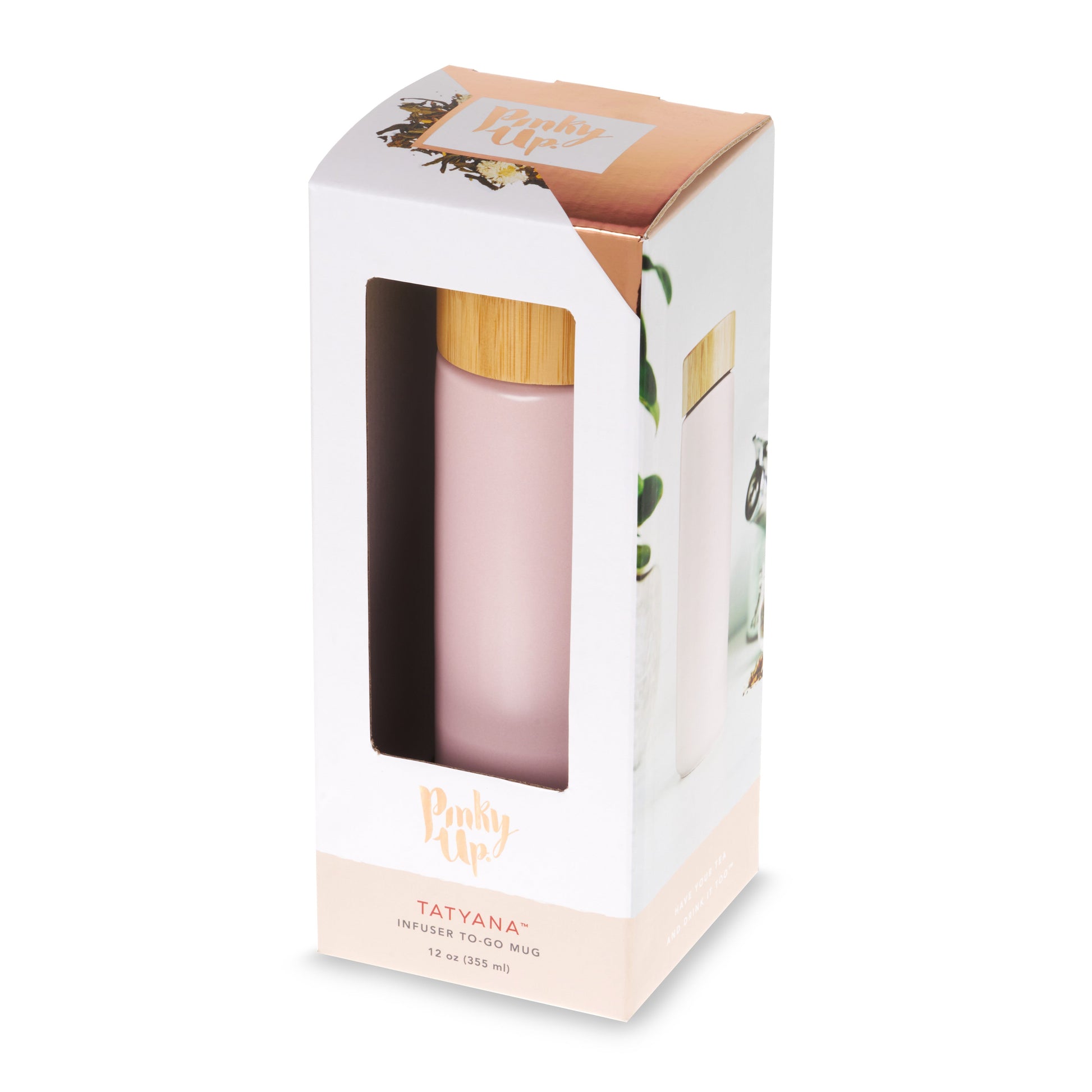 Pinky Up Tatyana Ceramic To-Go Infuser Mug in Lavender