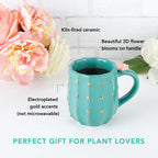 Pinky Up Cactus Mug by Pinky Up, featuring a cactus design on a ceramic mug, ideal for hot beverages.